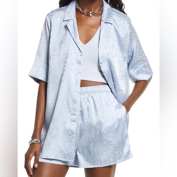 Open Edit jacquard print satin top - Picture 1 of 4